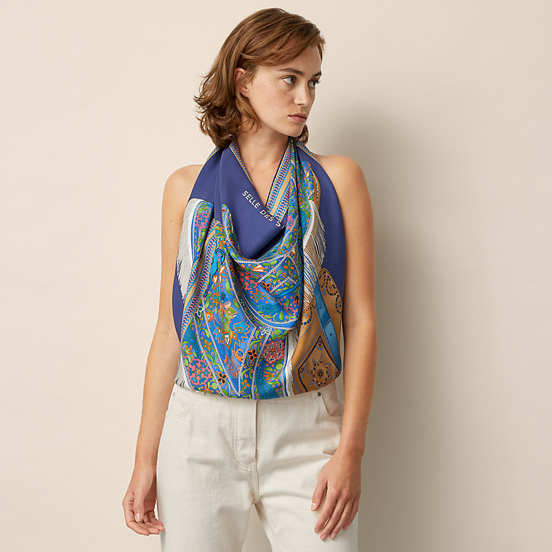 Selle des Steppes wash scarf 90 | Hermès UAE